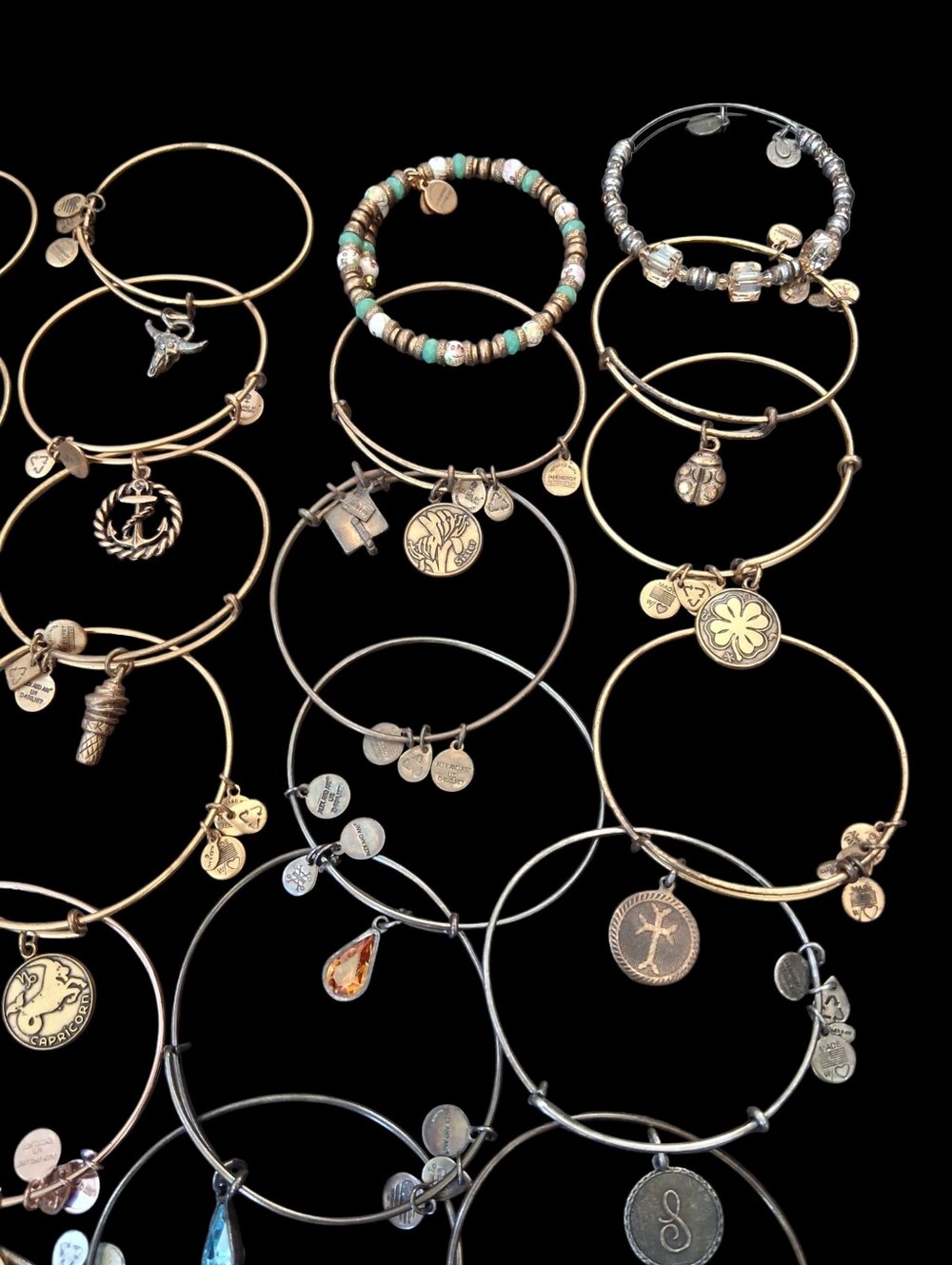 50 Alex and Ani Bracelet Lot Disney Charm Bangles Mixed Styles AS-IS Reseller - Picture 15 of 16
